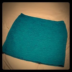 Candies Juniors L Teal Textured Stretch Mini Skirt